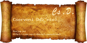 Cserveni Dániel névjegykártya
